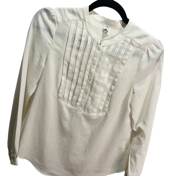 BP Nordstrom S Womens Tuxedo Front Button Shirt White Cotton Career - Picture 2 of 4